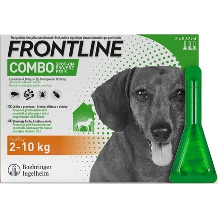 FRONTLINE COMBO spot-on per CANI M 3 x 1,34 ml 3x1,34 ml, soluzione per cani