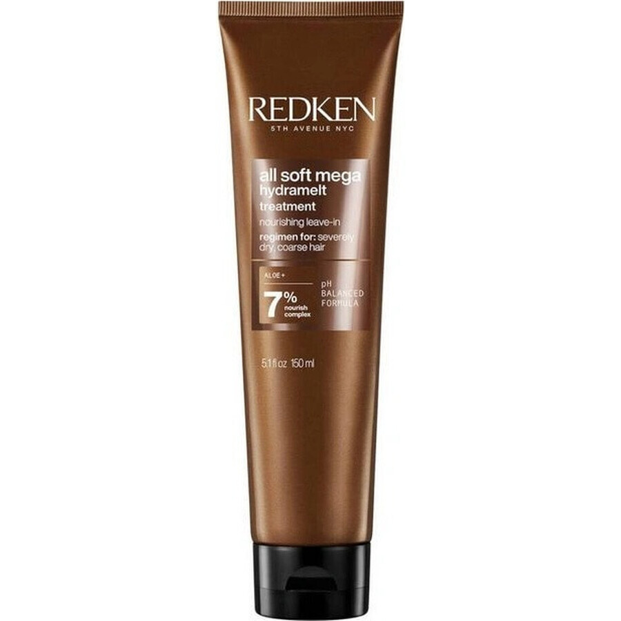 Redken Cura senza risciacquo per capelli secchi ricci e mossi All Soft Mega Curl con Hydramelt 1×150 ml, balsamo