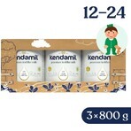 Kendamil Premium 3 HMO+, pack regalo creativo 3×800 g, leche para niños pequeños