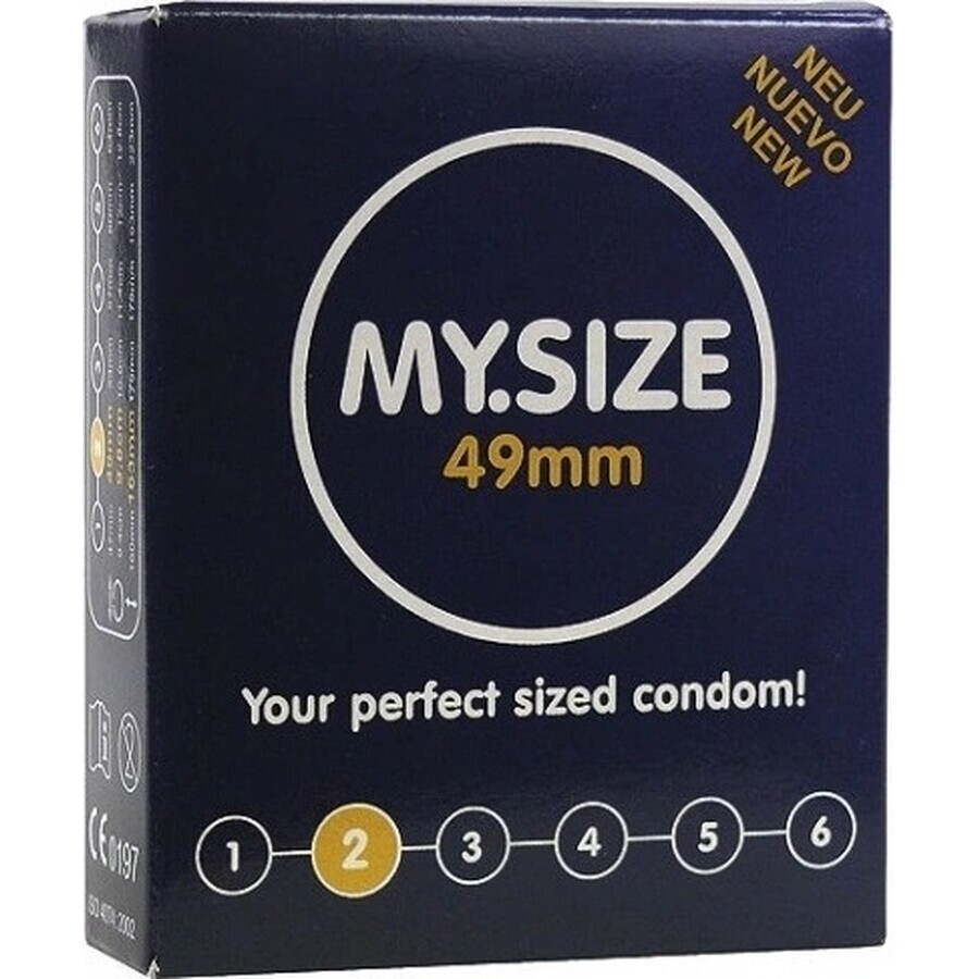 My size 49 1×3 pcs, condom