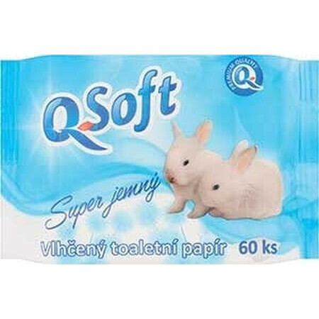 QSoft hârtie igienică umedă Sensitive 1×60 buc, hârtie igienică