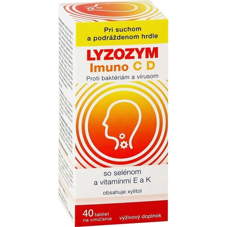 LYZOZYM Imuno C D 40 tbl. pentru mestecat 1×40 tbl. pentru mestecat