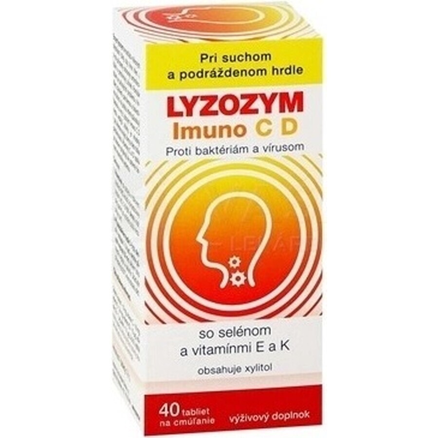 LYZOZYM Imuno C D 40 tbl. pentru mestecat 1×40 tbl. pentru mestecat