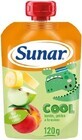 Sunar COOL Fruit Piersică, Banană, Măr 1&#215;120 g, Piersică, Banană, Măr, 12m+