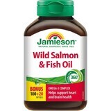 Jamieson WILD SALMON OIL 180+20CPS 1×200 cps, 180+20 cps liber