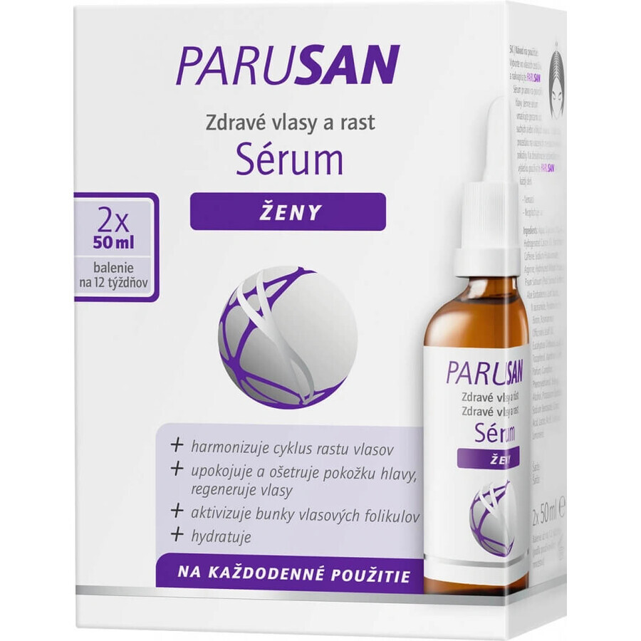 PARUSAN Ser pentru păr sănătos și creștere 2×50 ml, ser pentru păr