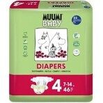 Muumi Baby 4 Maxi 7-14 kg, biologische luiers 46 stuks 1×46st, biologische luiers