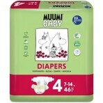 Muumi Baby 4 Maxi 7-14 kg, biologische luiers 46 stuks 1×46st, biologische luiers