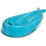 SKIP HOP Vasca da bagno con cuscinetto ergonomico Moby 3 fasi Moby blu 1×1 pz, 2 posizioni ergonomiche