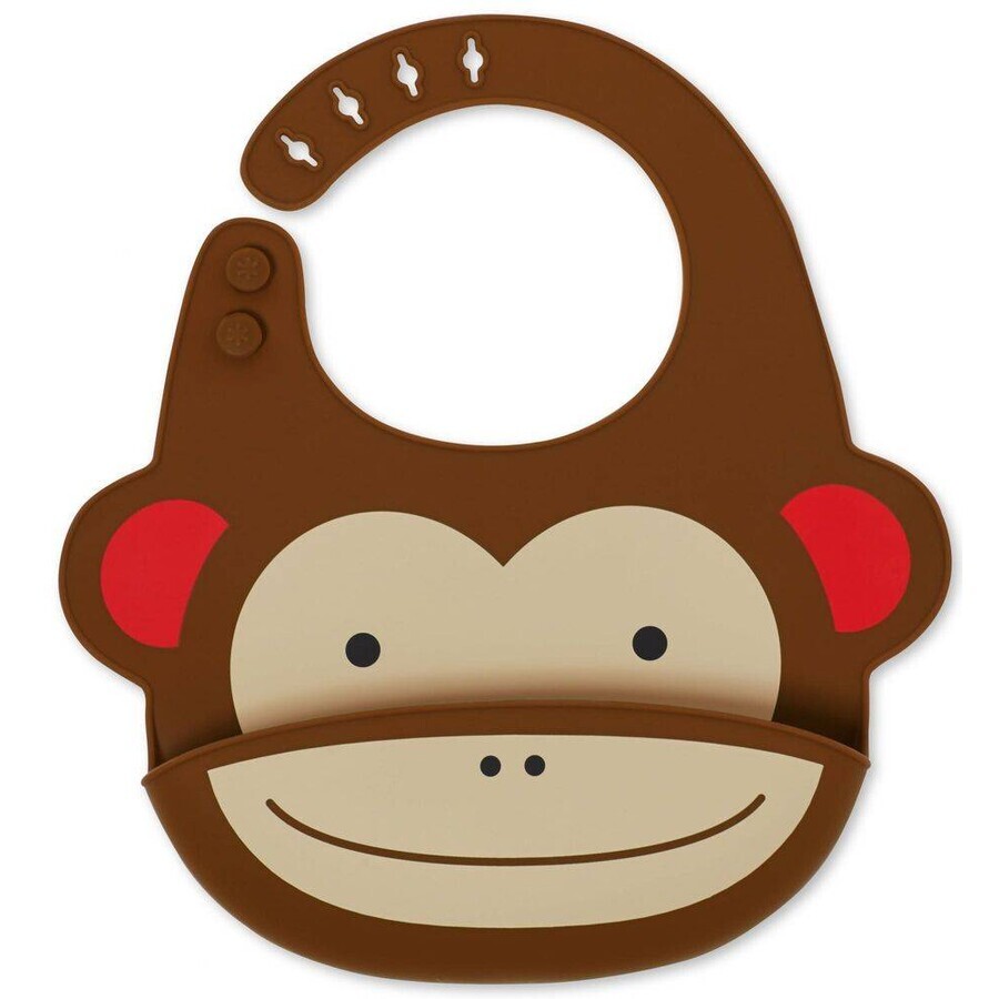 Zoo Silicone Bib Bib Monkey 6m+ 1×1 pc, bib