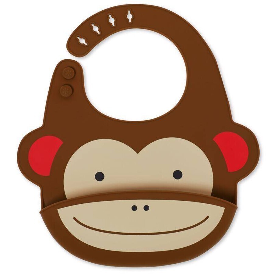 Zoo Silicone Bib Bib Monkey 6m+ 1×1 pc, bib