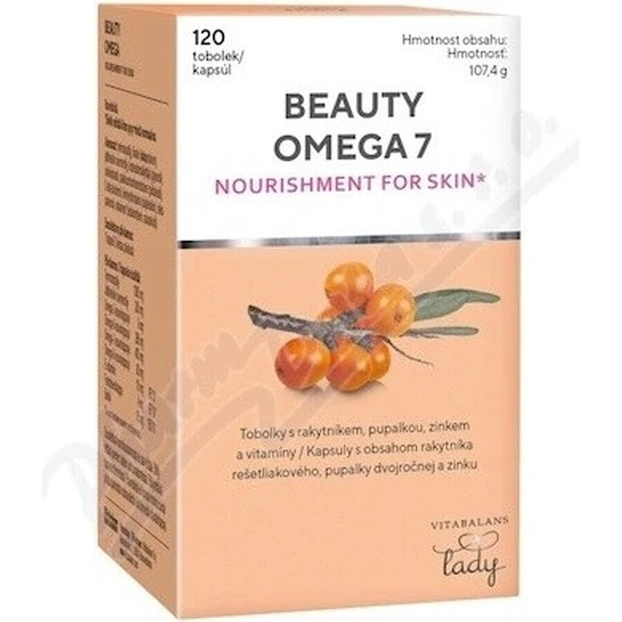 VITABALANS BEAUTY OMEGA-7 1×120 cps, zinc + vitamina A