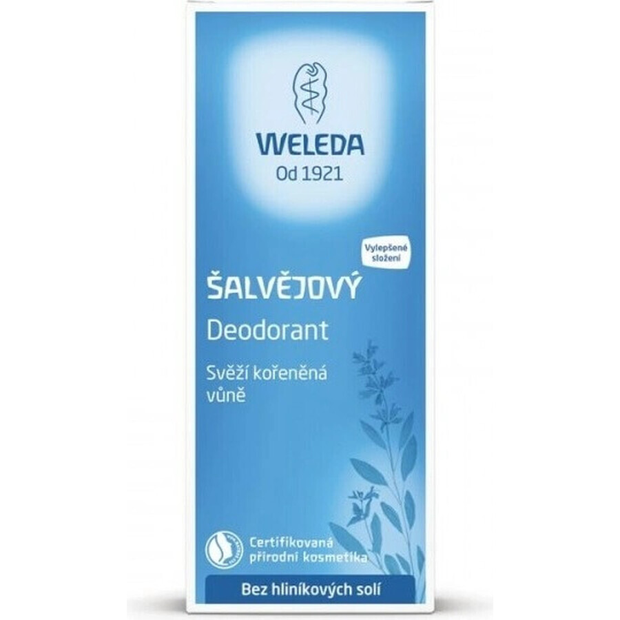 WELEDA Sage deodorant 1×200 ml, deodorant, refill - fără pulverizator