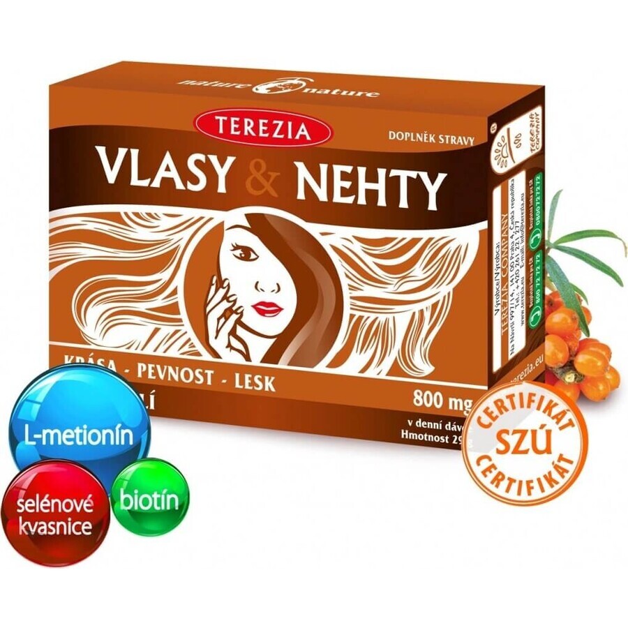 TEREZIA HAIR & NECHTY 1×60 cps, complément alimentaire