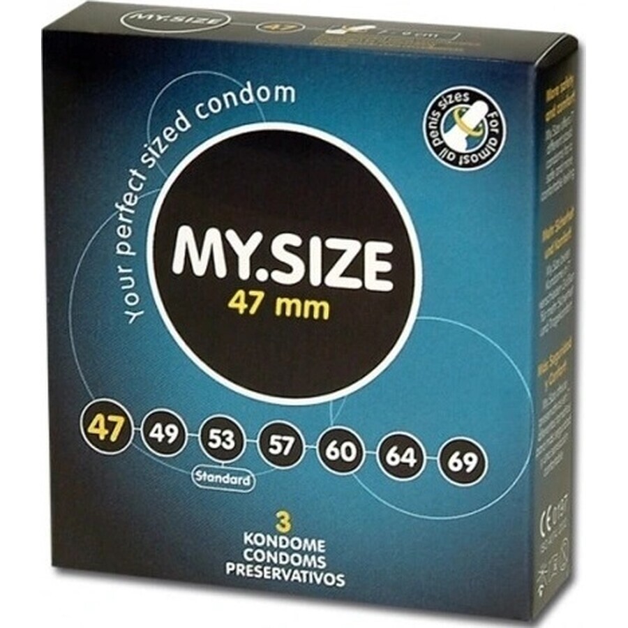 My size 47 1×3 pcs, condom