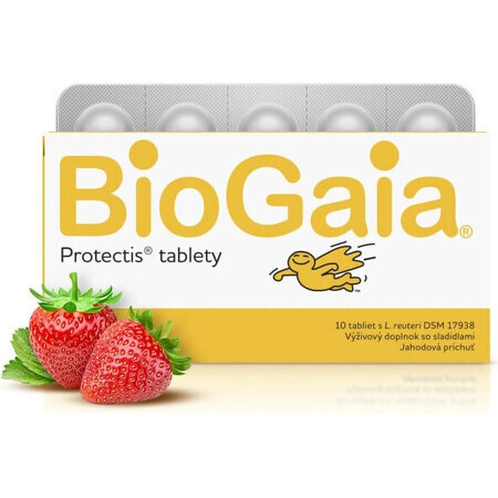 BioGaia ProTectis 1×10 pièces, comprimés à croquer - goût fraise