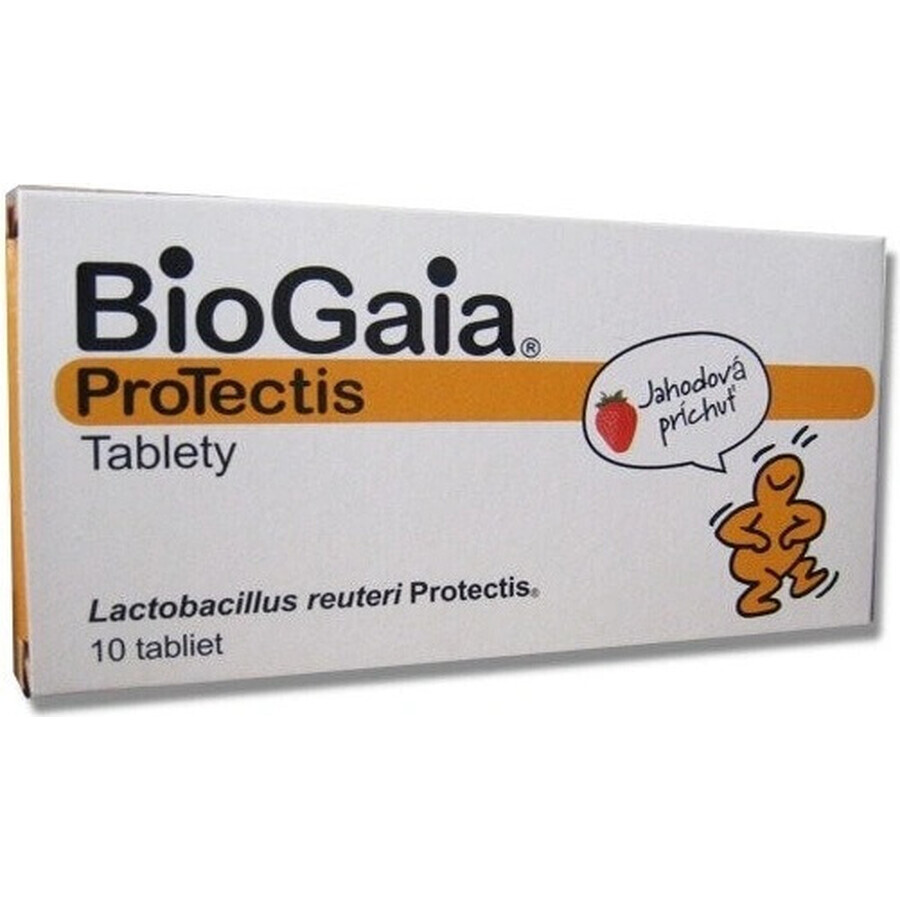 BioGaia ProTectis 1×10 pièces, comprimés à croquer - goût fraise