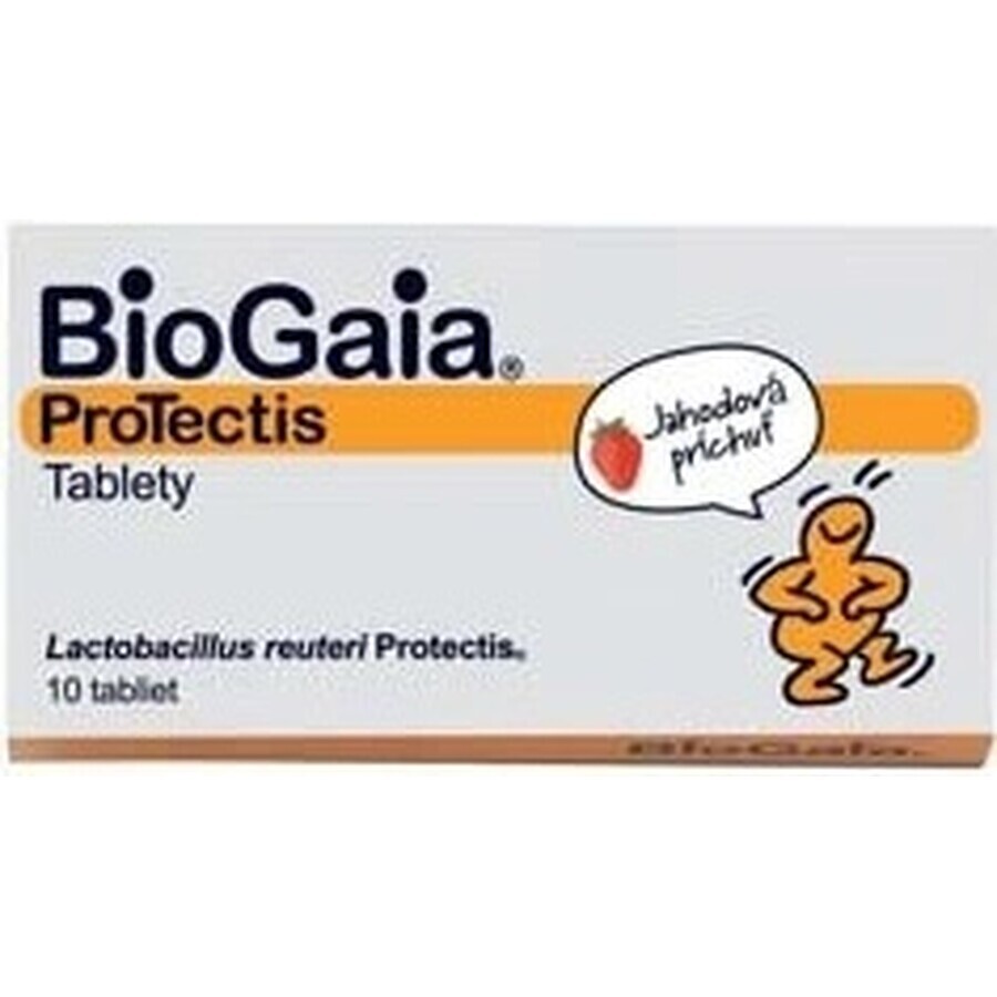 BioGaia ProTectis 1×10 pièces, comprimés à croquer - goût fraise