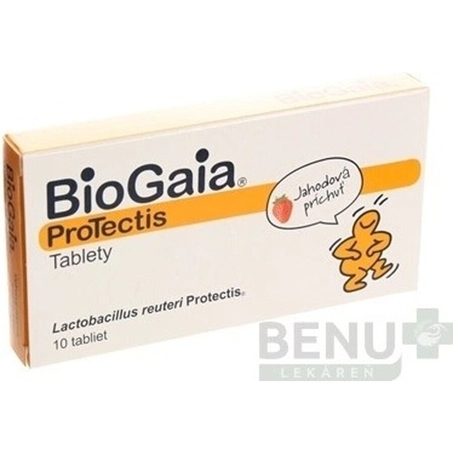 BioGaia ProTectis 1×10 pièces, comprimés à croquer - goût fraise