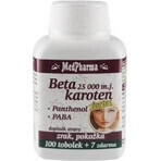 MedPharma BETAKAROTEN 10 000 m.j.+Pantenol +PABA 1×37 cps, complemento alimenticio