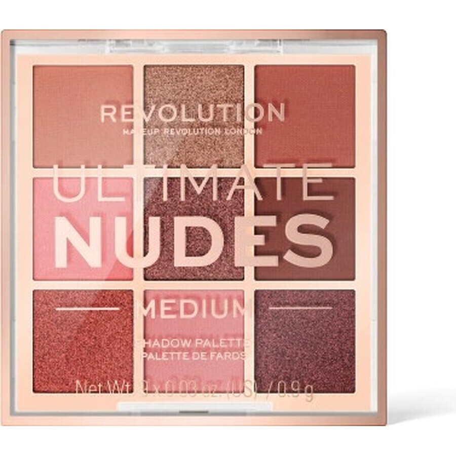 Revolution, Ultimate Nudes Medium, eyeshadow palette 1×0,90 g, eyeshadow palette