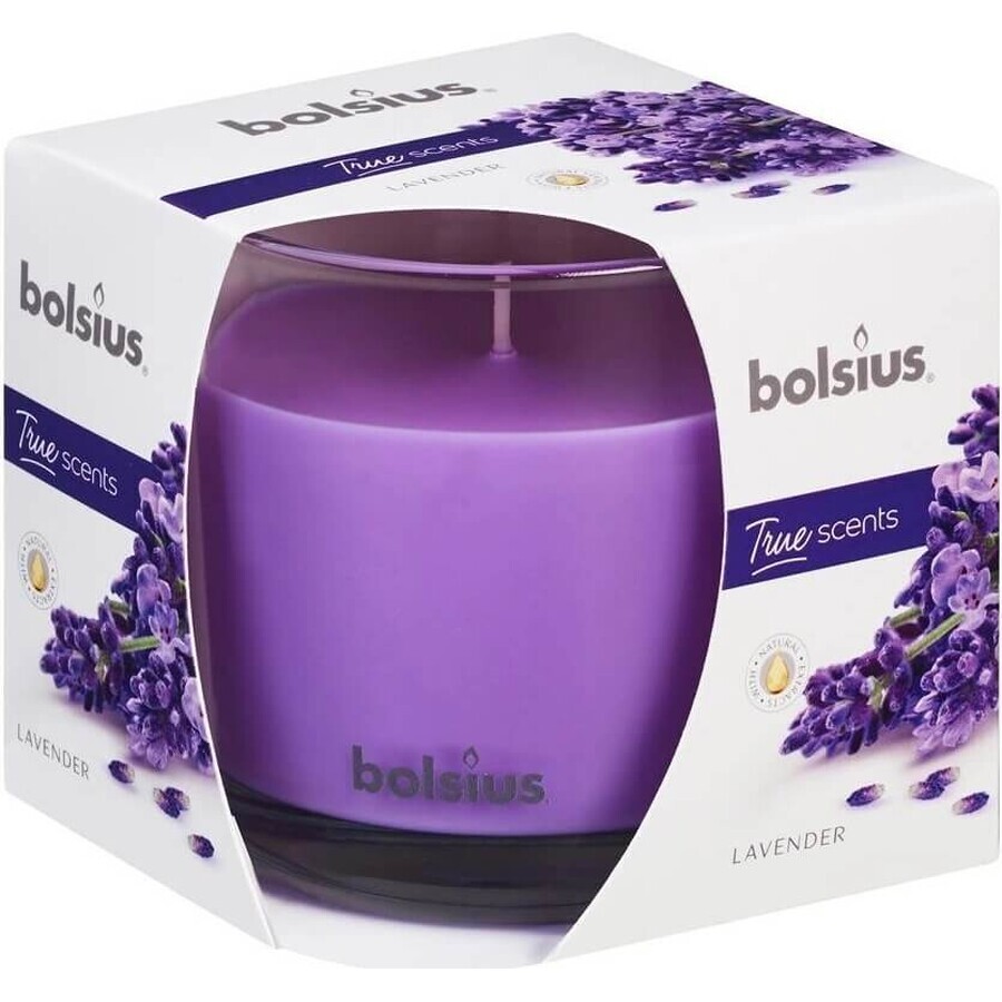 Bolsius Aromatic 2.0 Sticlă 95x95mm Lavanda, lumânare parfumată 1×1 buc, lumânare parfumată