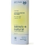 ATTITUDE Barra de labios y rostro 100% mineral ATTITUDE SPF 30 para pieles sensibles y atópicas 1×20 g, barra de labios y rostro