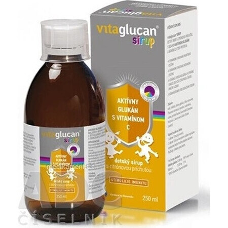 JARABE VITAGLUCAN 1×250 ml, jarabe con sabor a limón para niños