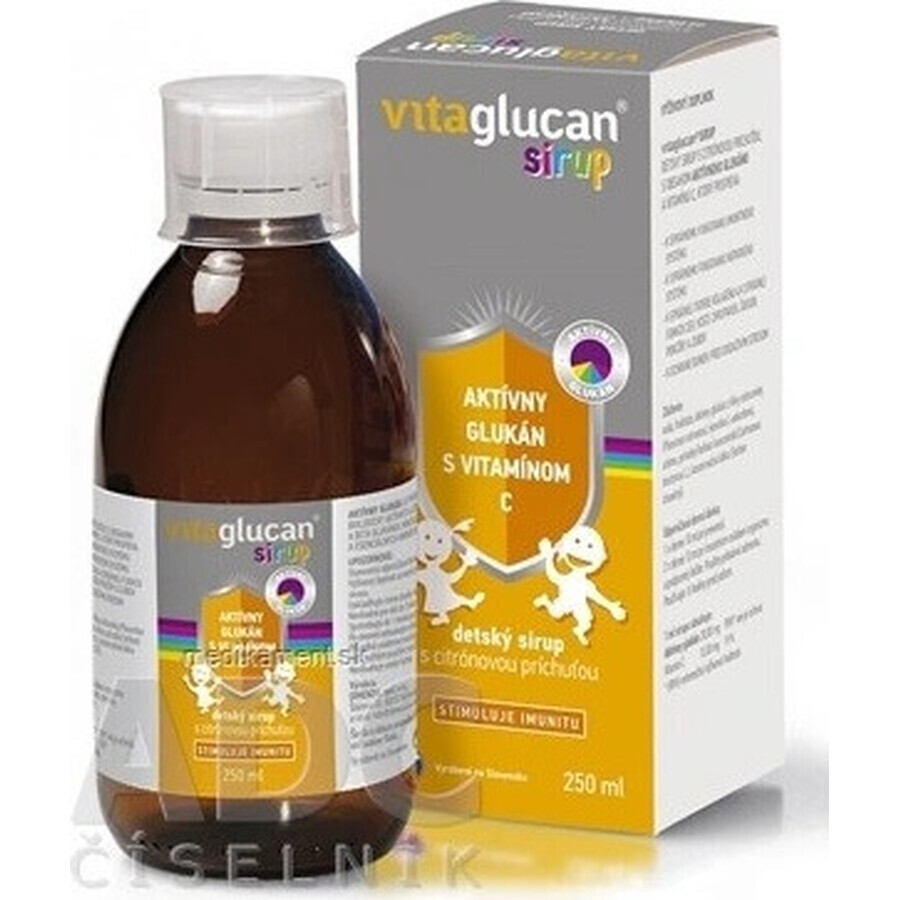 JARABE VITAGLUCAN 1×250 ml, jarabe con sabor a limón para niños