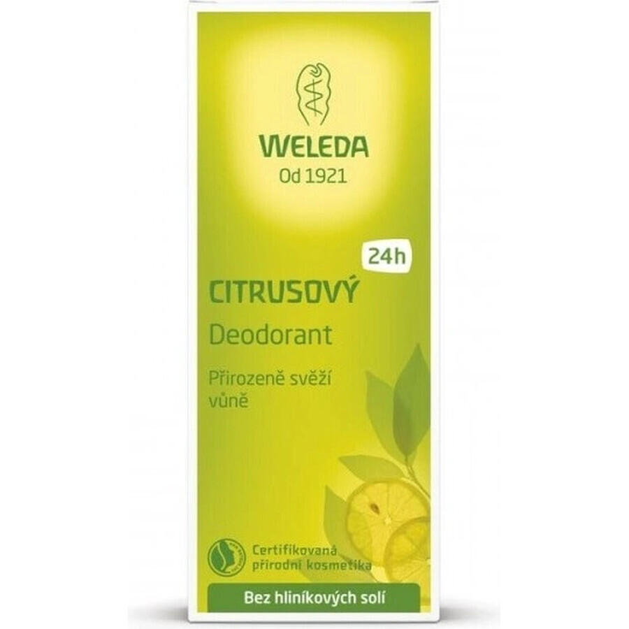 WELEDA Desodorante Citrus 1×200 ml, desodorante, recambio - sin spray