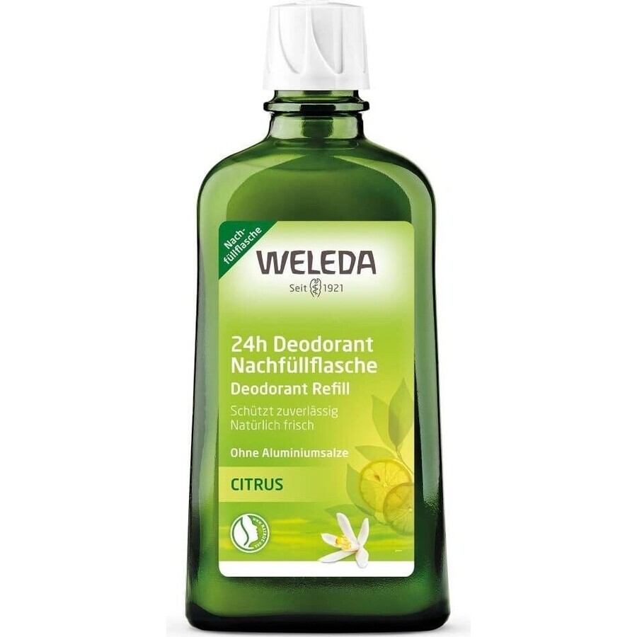 WELEDA Desodorante Citrus 1×200 ml, desodorante, recambio - sin spray