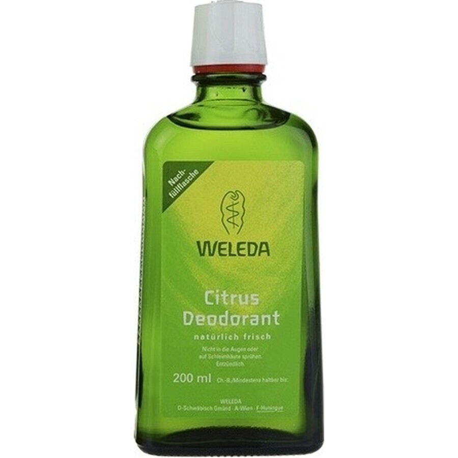 WELEDA Desodorante Citrus 1×200 ml, desodorante, recambio - sin spray