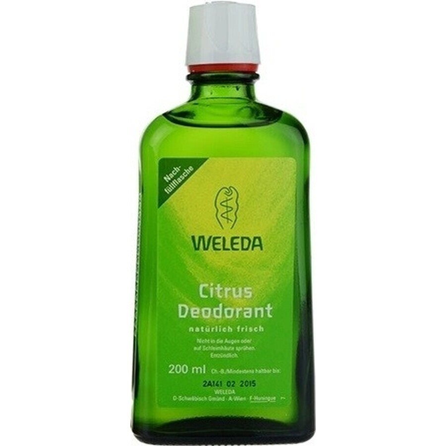 WELEDA Desodorante Citrus 1×200 ml, desodorante, recambio - sin spray