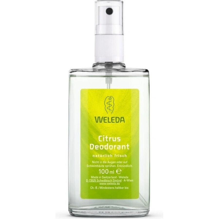 WELEDA Desodorante Citrus 1×200 ml, desodorante, recambio - sin spray