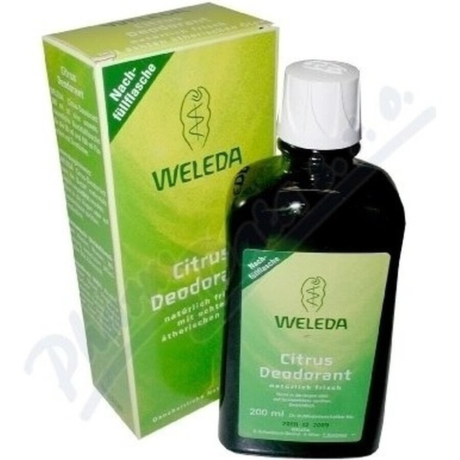 WELEDA Desodorante Citrus 1×200 ml, desodorante, recambio - sin spray