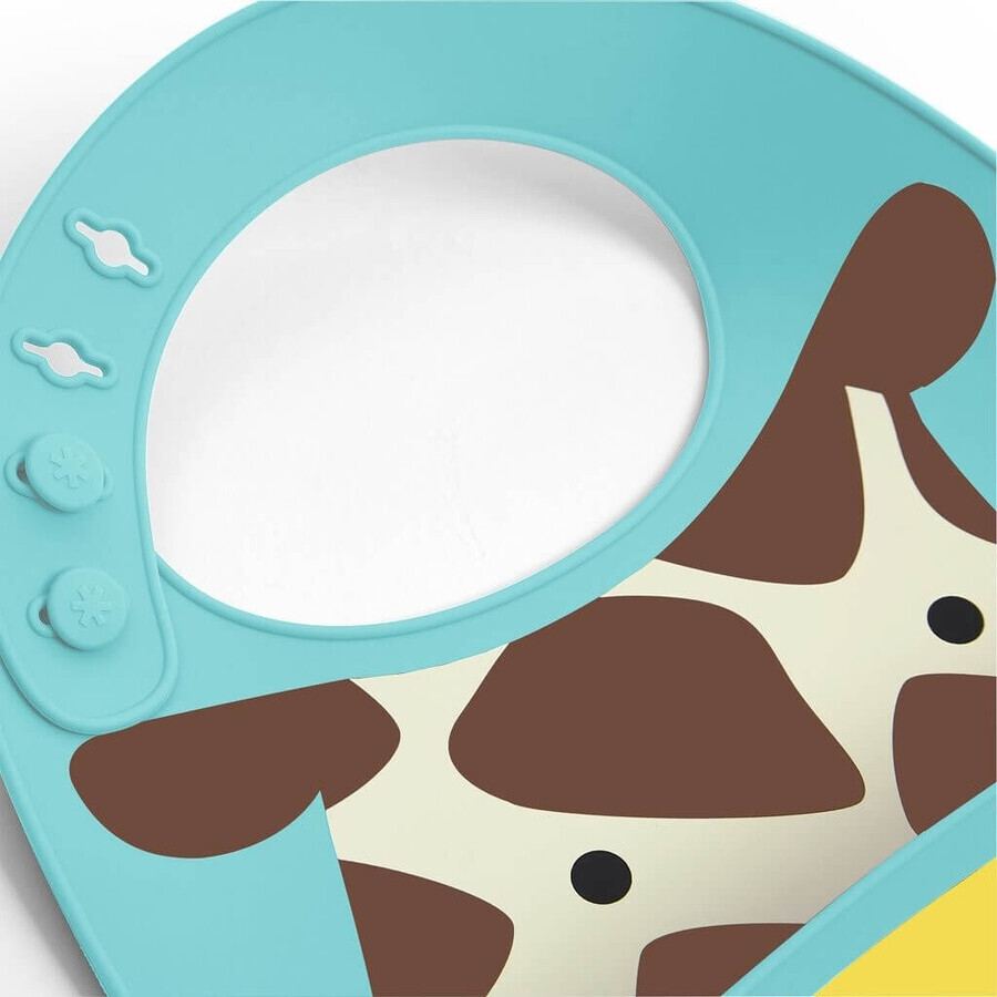 Zoo silicon bib Giraffe 6m+ 1×1 buc, bib