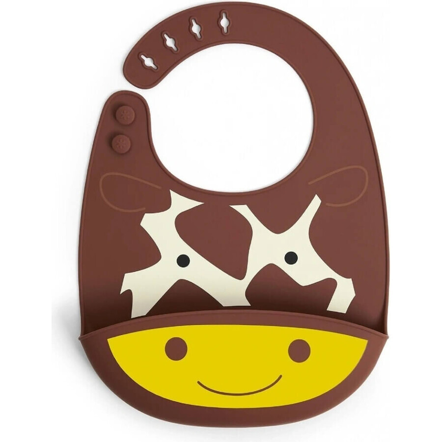 Zoo silicon bib Giraffe 6m+ 1×1 buc, bib