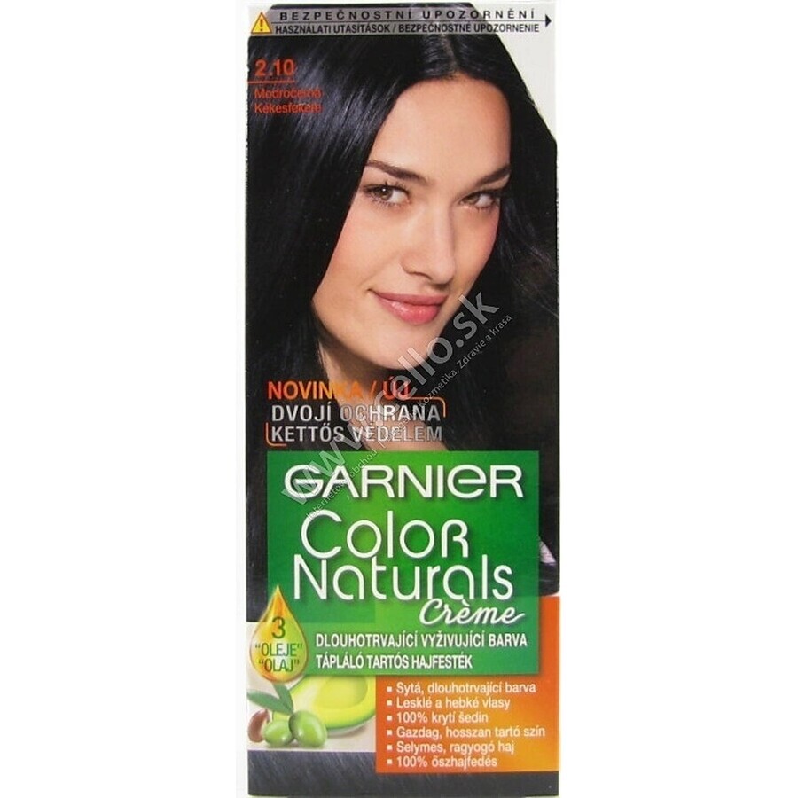 Garnier Color Naturals Colore permanente per capelli 2.10 Blu-Nero 1×1 pezzo, colore per capelli