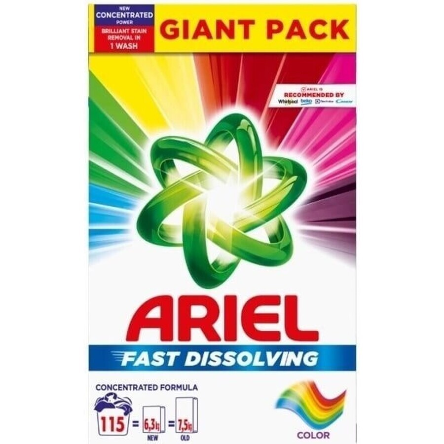 Ariel Powder 6.325kg/115PD Color 1×6.32kg pulbere