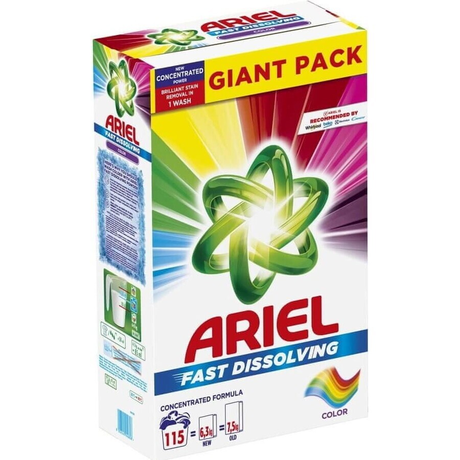 Ariel Powder 6.325kg/115PD Color 1×6.32kg pulbere