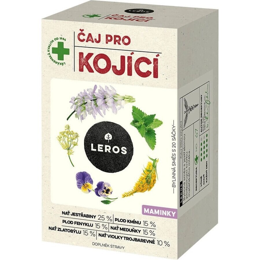 LEROS TEA FOR NURSING MOTHERS 20x1,5 g, ceai pentru mamele care alăptează