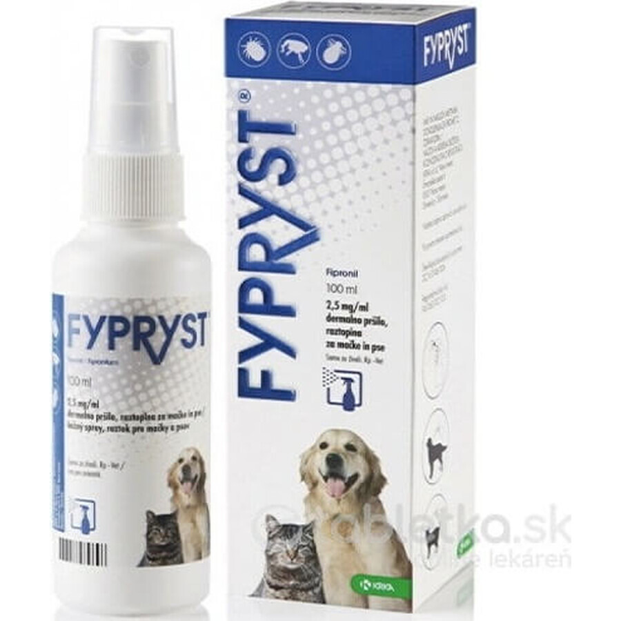 FYPRYST 2,5 mg/ml 1×100 ml, flea spray