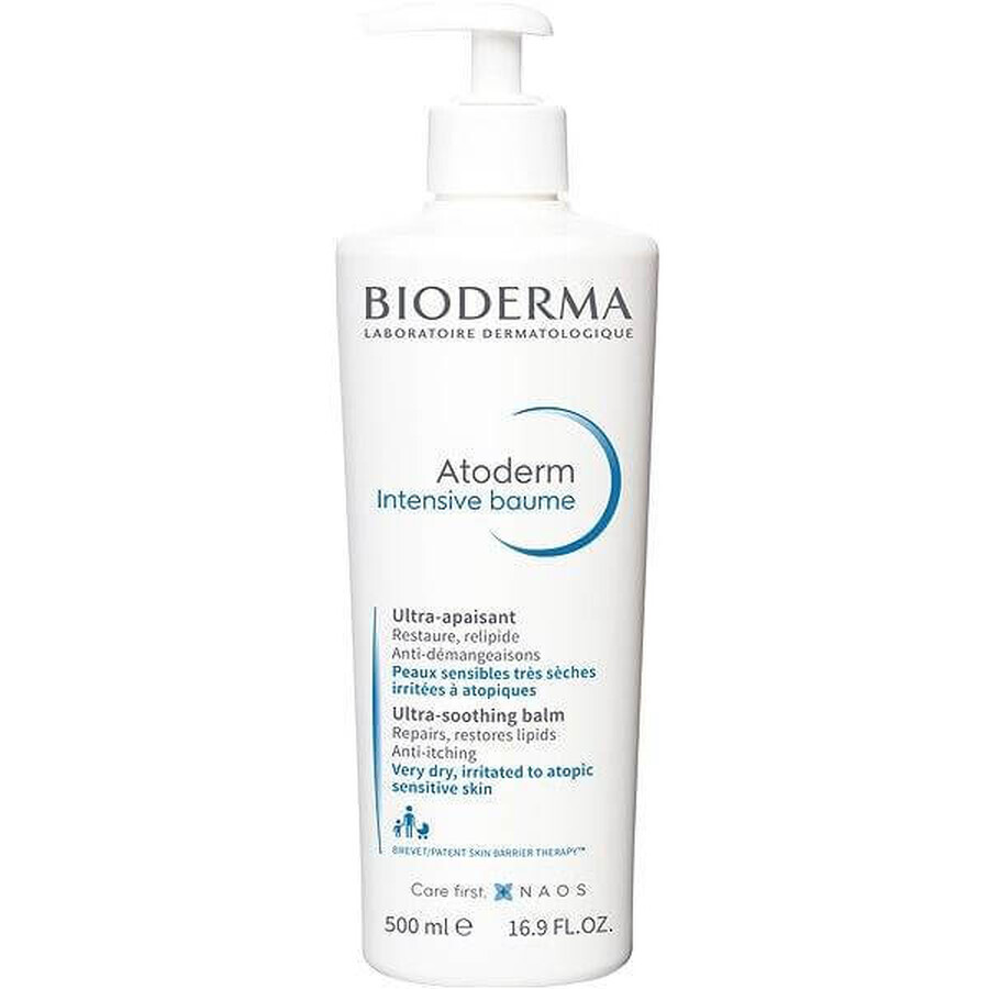 BIODERMA Atoderm Atoderm Intensive baume emolient balsam de corp 1×500 ml, balsam de corp pentru pielea atopică și foarte uscată