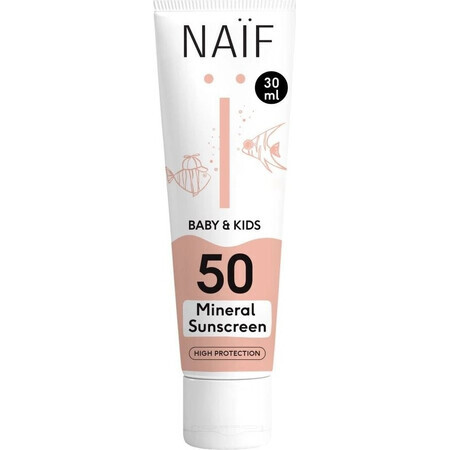 NAÏF Protector Solar SPF 50 para Niños y Bebés 1×30 ml, protección solar