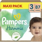 PAMPERS HARMONIE BABY DIAPERS V.3 6-10KG 87KS 1×87 pcs, couches taille 3