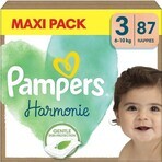 PAMPERS HARMONIE BABY DIAPERS V.3 6-10KG 87KS 1×87 pcs, couches taille 3