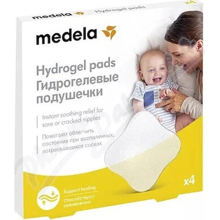 Medela hydrogelkompressen - 4 stuks 1×4 stuks, hydrogelkompressen