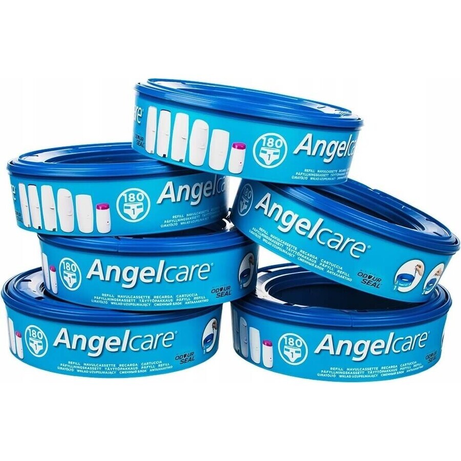 Angelcare Cartouches de remplacement Angelcare 1×6 pcs, cartouches de remplacement pour les paniers