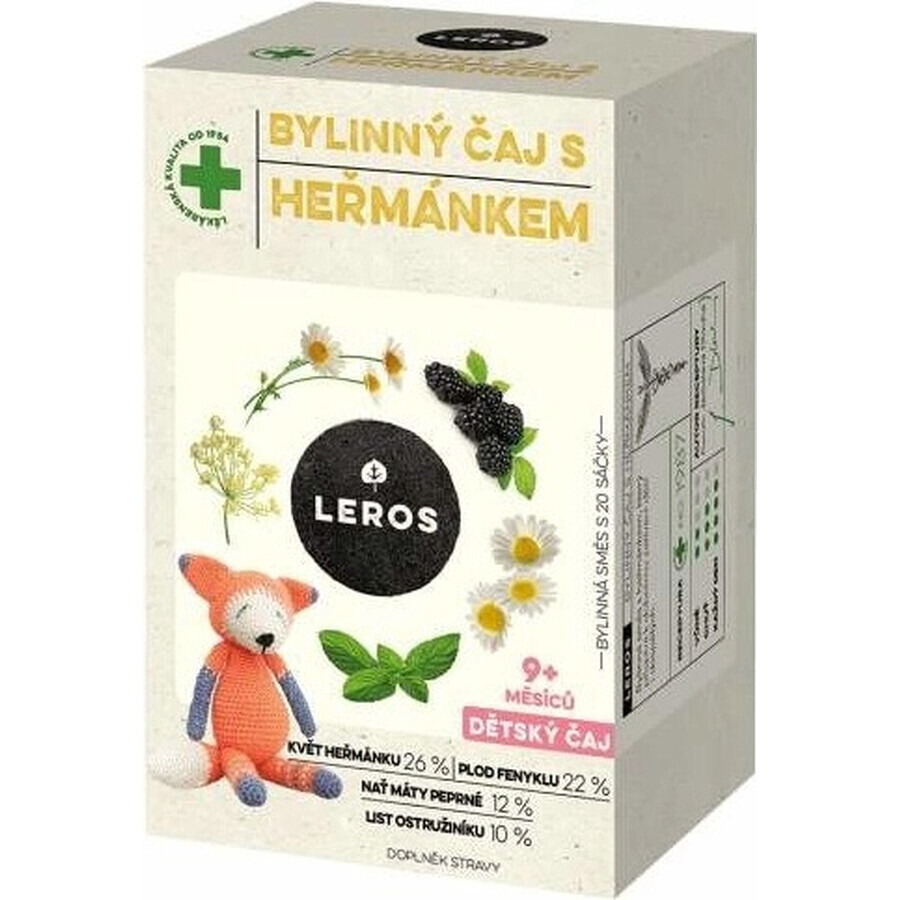 LEROS CHILDREN'S HERBAL TEA 20×1,8 g, ceai de plante pentru copii