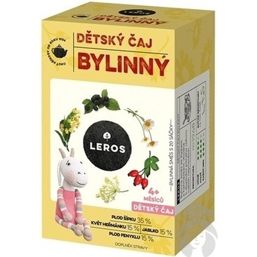 LEROS CHILDREN'S HERBAL TEA 20×1,8 g, ceai de plante pentru copii